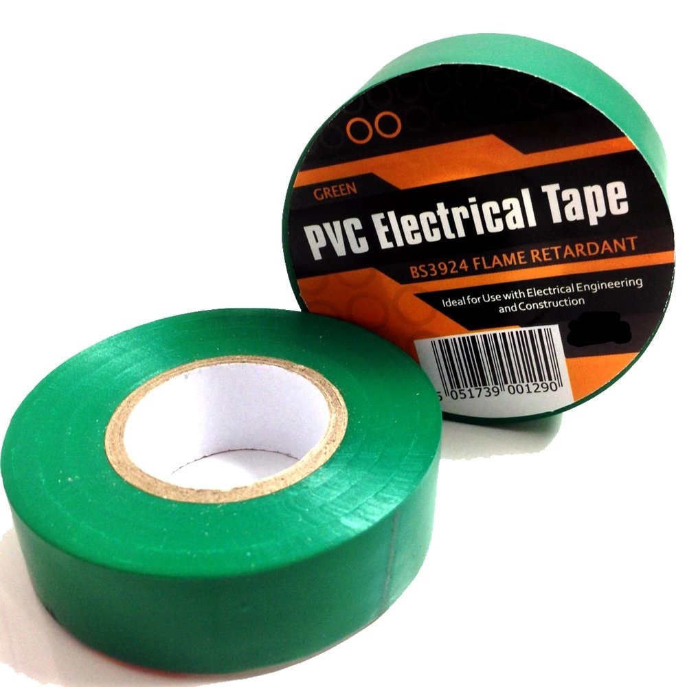 Electrical PVC Insulating Tape - Green Color - ComponentsTree.com