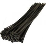 (Pack of 10) Black 350mm Cable Tie Zip Tie