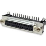 DB25 Female Right Angle Connector - 25 Pin - PCB Mount