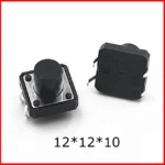 12x12x10mm Tactile 4 Pin Push Button Switch