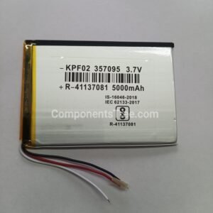 3.7V 5000mAH (Lithium Polymer) Lipo Rechargeable Battery Model KP-357095
