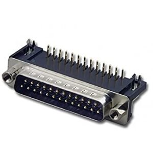 DB25 Male Right Angle Connector - 25 Pin - PCB Mount