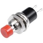 Push Button SPST Reset Red Steel Switch