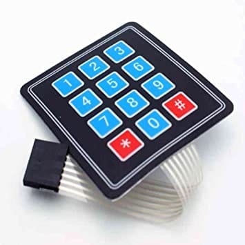 4x3 Matrix Membrane Type Keypad 12 Keys