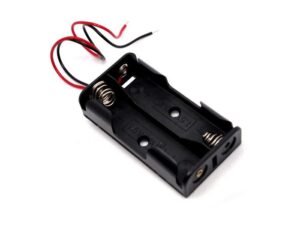 2xAA Battery Holder - Black - Good Quality