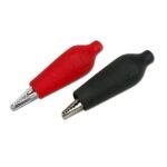 Crocodile Clip Black & Red Pair