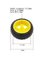 Track Wheel for BO Motor Yellow (65mm x 26mm)
