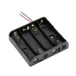 4xAA Battery Holder - Black - Good Quality