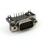 DB9 Male Right Angle Connector - 9 Pin - PCB Mount