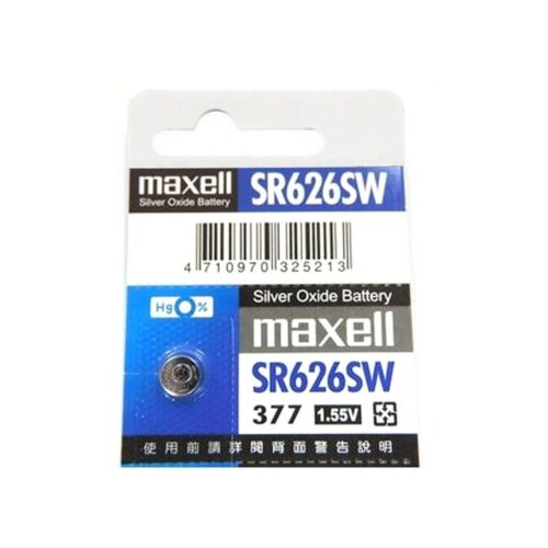 Maxell 377 SR626SW 1.55V 28mAh Silver Oxide Button Cell Battery