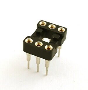 6 Pin Machined IC Base/Socket (Round Holes)