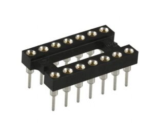 14 Pin Machined IC Base/Socket (Round Holes)