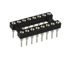 16 Pin Machined IC Base/Socket (Round Holes)