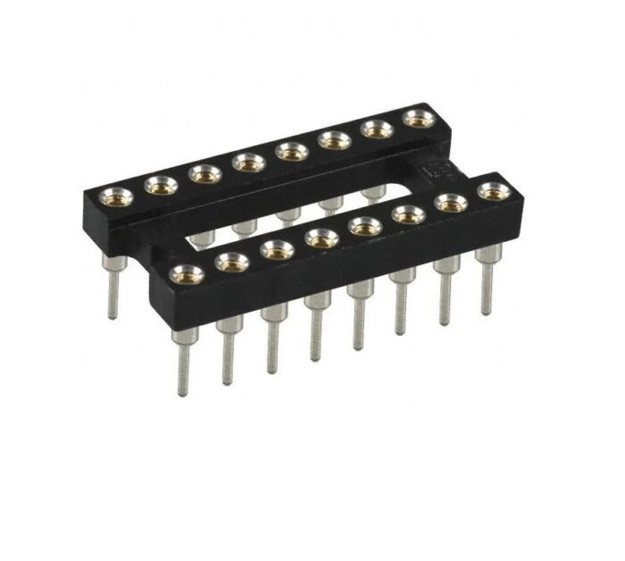 20 Pin Machined IC Base Socket 2.54mm Pitch Round Holes ...