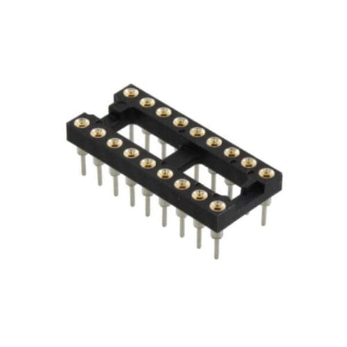 18 Pin Machined IC Base/Socket (Round Holes)