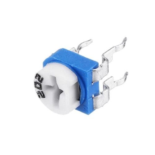 thumbnail image 2 of 2x 5000 Ohm Standing Trimmer Potentiometer – Rotary Resistance Poti 5k, 3801 2 of 4