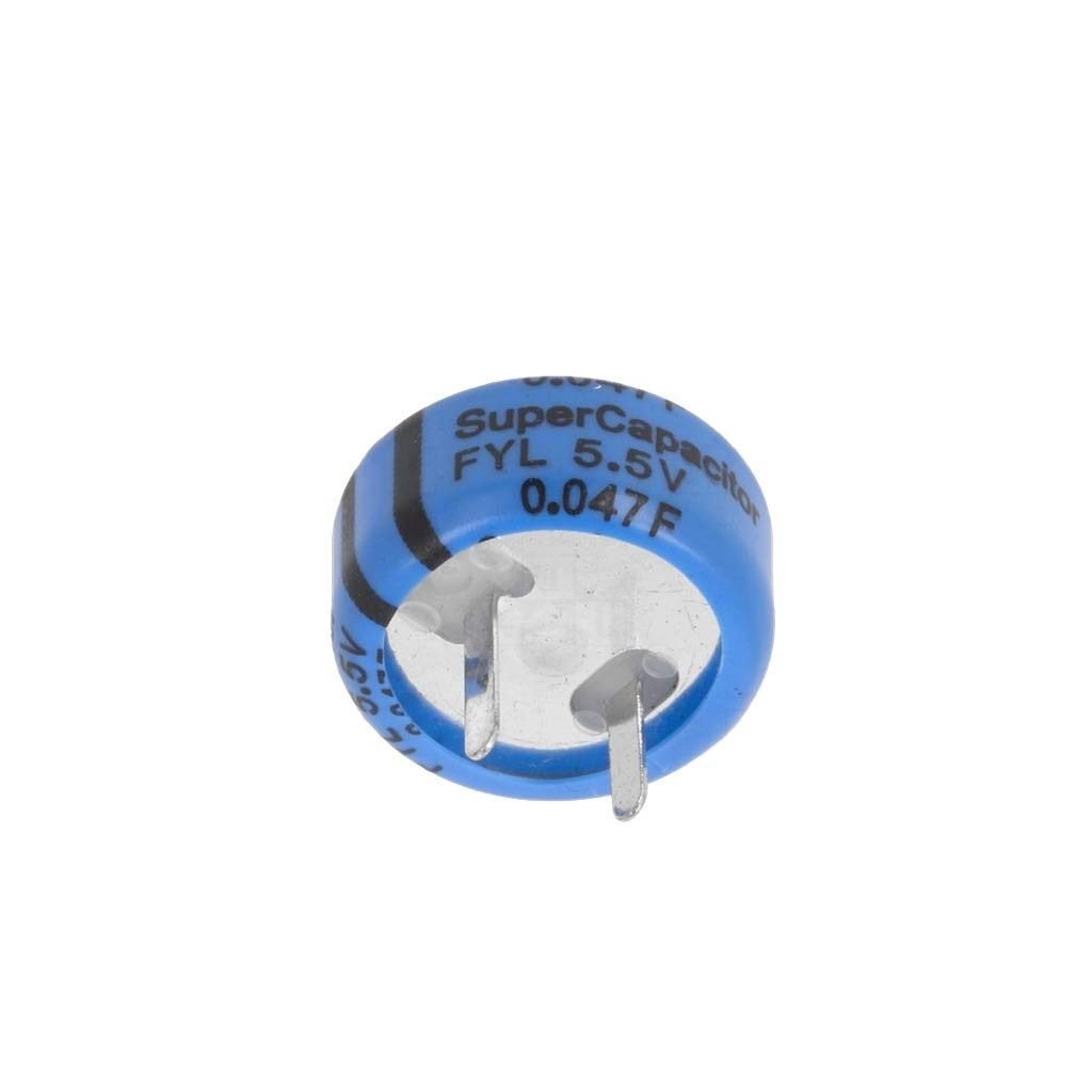 Condensatore CDA 0.047F 5.5V A Bassa Scarica, 13x6mm Orizzontale - Nuovo