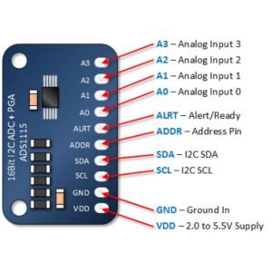 ADS1115 16-Bit I2C ADC 4-Channel Programmable Gain Amplifier Module