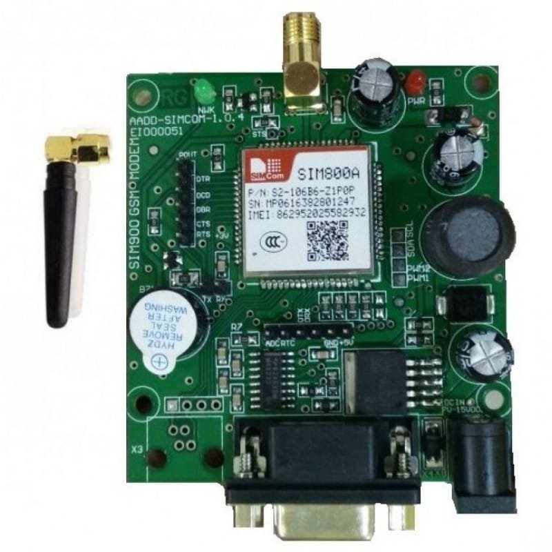 SIM800A GSM GPRS Module with RS232 Interface and SMA Antenna