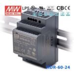 HDR-60-24 Mean well SMPS - 24V 2.5A 60W Din Rail Metal Power Supply