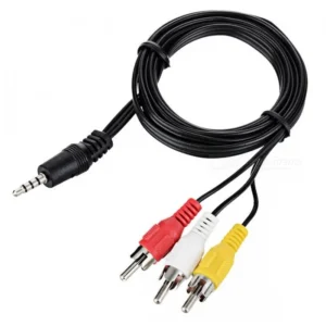 Male 3.5mm to 3-RCA AV Cable