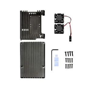 Aluminum Heat Sink Case with Double Fans for Raspberry Pi 4 Model B