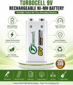 9V 300mAh Ni-MH Rechargeable Battery - Image 2