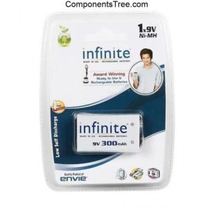 Infinite ENVIE 9V 300mAh Ni-Mh Capacity Ready to Use Rechargeable Battery