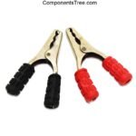 200A Crocodile Alligator Clip Brass Clamp Black and Red Pair