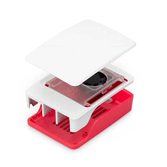 Official Raspberry Pi 5 Case Red-White - ComponentsTree.com