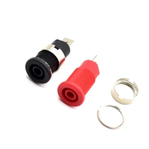 BS10 4mm Banana Female Socket 10A 250V Connector Red and Black Pair