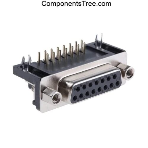 DB15 Male PCB Mount Right Angle Connector