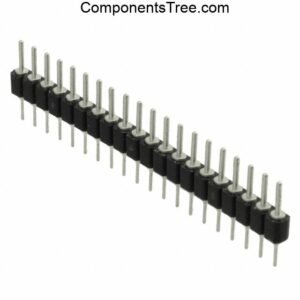 Machined Male Header Strip Round Pin ( 2.54mm Pitch ) SIL Connector