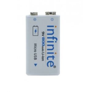 Infinite ENVIE 9V 800mAh Li-ion Micro USB Rechargeable Battery..