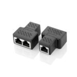 RJ45 Ethernet Network Cable Female Splitter Connector (1 To 2 Way)