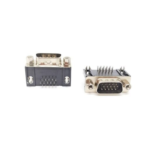 DB15 VGA Connector – Male PCB Mount – Right Angle