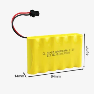 4500mAh 7.2v CL Ni-Cd AA Battery Pack with SM Connector