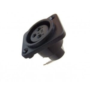 xlr 3 pin mic female connector panel mounting