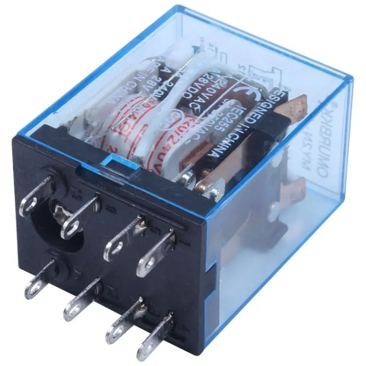 Coil DPDT Power Relay MY2N 8 Pin with Socket Base (2 change over relay)