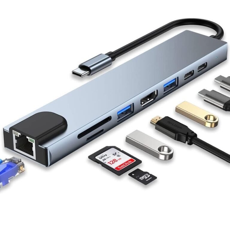 Type-C 8 in 1 Multiport Docking Station - ComponentsTree.com