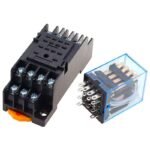 220/240V AC Coil DPDT Power Relay MY4N 14 Pin with Socket Base (4 change over relay)