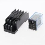 220/240V AC Coil DPDT Power Relay MY3N 11 Pin with Socket Base (3 change over relay)