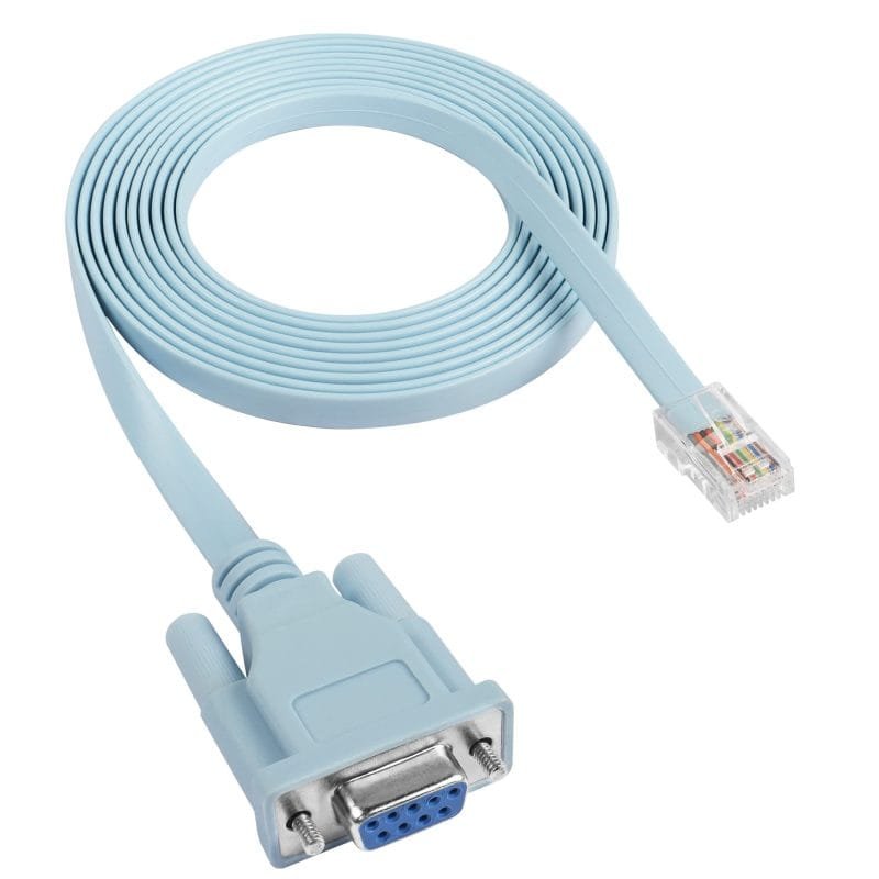 9 Pin DB9 Serial RS232 to RJ45 Cat5 Ethernet Console Cable