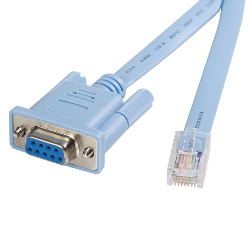 9 Pin DB9 Serial RS232 to RJ45 Cat5 Ethernet Console Cable