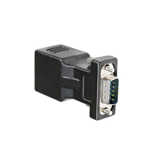 DB9 to RJ45 Serial Adapter RS232 Male to RJ45 Female Ethernet Converter