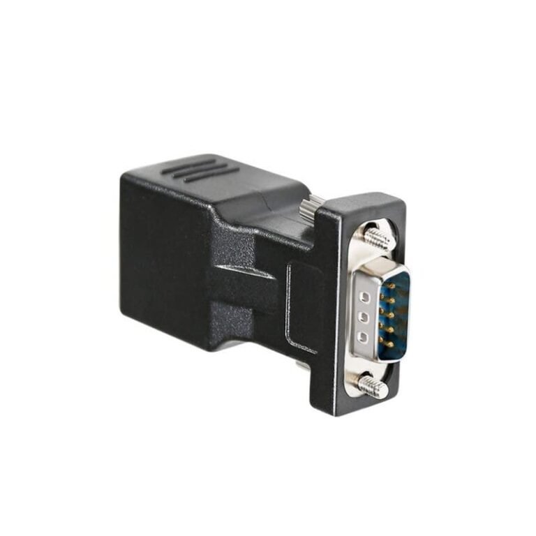 DB9 to RJ45 Serial Adapter RS232 Male to RJ45 Female Ethernet Converter ...