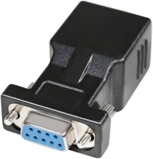 DB9 to RJ45 Serial Adapter RS232 Female to RJ-45 Female Ethernet