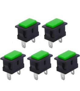Switch Button Rectangle SPST momentary rectangle shape Horn type Push button switch GREEN ...