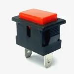 SPST momentary rectangle shape Horn type Push button switch RED