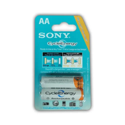 (Pack of 2) 1.2V AA Sony CycleEnergy Ni-MH 4600mAh Rechargeable Battery